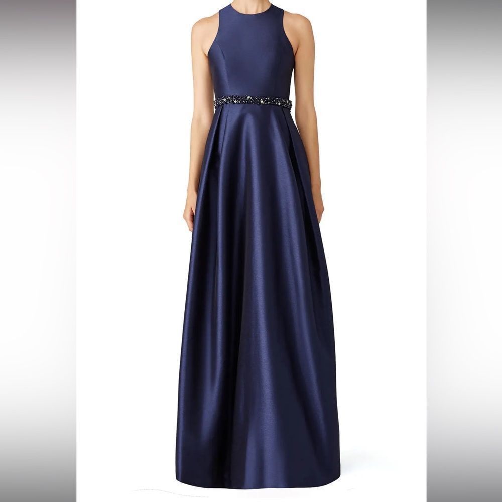 Ml Monique Lhuillier Navy Jadore Gown